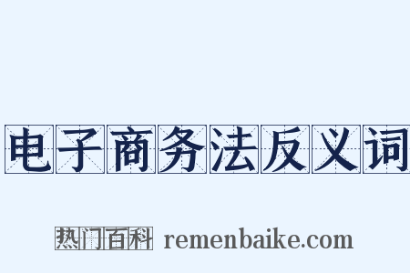 电子商务法反义词是什么意思的图片